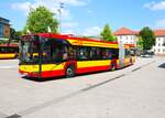 HSB Hanau Solaris Urbino 18 Wagen 89 am 07.06.24 in Hanau Freiheitsplatz