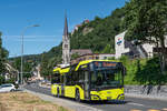 08.07.2024: LIEMobil Wagen 40216 als Linie 13 Richtung Balzers in Vaduz, Liechtenstein.