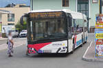 Solaris Urbino von Postbus (BD-16040) als Linie 660  an der Hst. Zell am See Postplatz. Aufgenommen 18.7.2024.