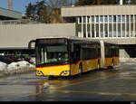 Postauto - Solaris Urbino  BE 52222 bei der Zufahrt zu der Postautostation oberhalb des Bahnhof Bern am 2024.11.25