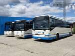 MAN SÜ 283, MAN Lion's Classic und Irisbus Crossway der MVVG in Neubrandenburg am 03.07.2022