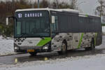 SL 3689, IVECO Crossway, von Sales Lentz, bedient die Linie 161 Pommmerloch - Marnach, aufgenommen nahe Allerborn. 22.11.2024