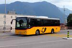 Postauto/Regie Lugano TI 339 228/PAG-ID: 11468 (Iveco Irisbus Crossway 10.8LE) am 4.8.2024 beim Bhf. Lugano