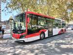 MAN 43C Lion's Intercity LE 13, Firma Avanza, Wagen 1467, bedient die Haltestelle Avenida del Mediterraneo als Linie 10 in Benidorm am 20.08.2024