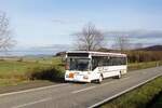 Bus Rheinland-Pfalz: Mercedes-Benz O 407 mit Stadtbusfront (KL-CE 11) von Schary-Reisen GbR, aufgenommen im November 2023 in der Nähe von Schneckenhausen, einer Ortsgemeinde im Landkreis