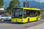 11.07.2024: LIEMobil Wagen 40218 als Linie 12 Richtung Buchs SG erreicht die Endstation Bahnhof Buchs SG.