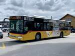 Setra 415 NF '5205' des PU Wielandbus, Murten am 18.5.21 bei der Ankunft beim Bahnhof Murten.