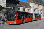 MAN Lions City von Südbadenbus, auf der Linie 48, verlässt am 09.07.2024 die Endstation am Bahnhof SBB. Aufnahme Basel.