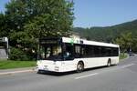 Bus Schwarzenberg / Bus Erzgebirge: MAN NL (ASZ-BV 57) der RVE (Regionalverkehr Erzgebirge GmbH), aufgenommen im August 2023 im Stadtgebiet von Schwarzenberg / Erzgebirge.
