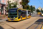 HEAG mobiBus MAN Elektro Lions City G Wagen 435 am 07.09.24 in Darmstadt Innenstadt