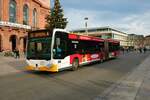 Mainzer Mobilität Mercedes Benz Citaro 2 G Wagen 913 am 31.12.22 am Höfchen in der Innenstadt