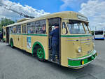 Der 1952 gebaute Uerdingen/Henschel/BBC IIIs war der erste Oberleitungsbus in Solingen und wurde zum 25jährigen Bestehen des Obus Museums aus der jetzigen Heimat in Großbritannien