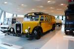 Mercedes Benz Oldtimer Postbus am 10.07.24 im Mercedes Benz Museum Stuttgart