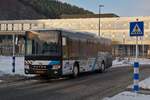 VS 3073, Setra S 415 LE, von Autobus Stephany, macht eine kurze Pause am Busbahnhof in Clervaux.