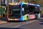 EW 2327, Mercedes Benz eCitaro, des VDL auf der Linie 12 in der Stadt Luxemburg unterwegs.