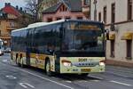 DC 4410, Setra S 418 LE, von Demy Cars, als SEV auf der L 10 Strecke Clervaux – Drauffelt – Wilwerwiltz – Ettelbrück im Einsatz, erreicht den Bahnhof in Ettelbrück.