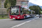 Innsbruck: Baustellenbedingt ist die Linie R umgeleitet, hier Bus Nr. 459 in der Ing-Etzel-Straße. Aufgenommen 20.8.2024.