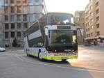 Setra Doppelstockbus von Postbus, Kennzeichen BD-13800, am Busbahnhof in Innsbruck, aufgenommen 15.3.2015.