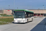 Iveco-Irisbus Crossway von Postbus (BD-14888) als Linie 222 in Ebreichsdorf Bahnhof. Aufgenommen 20.3.2024.