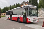 Iveco-Irisbus Crossway von Postbus (BD-16387) als Linie 706 in Ampflwang, Hausruckstraße. Aufgenommen 20.6.2024.