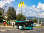 Knittelfeld. Am 28.8.2024 ist der Postbus-Aichfeldbus 16539 auf der Linie 1 zur Roseggergasse unterwegs gewesen, hier in der Wiener Straße.