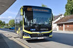 MAN New Lions City E von Postbus (BD-1020) als Linie 441 am Bhf. Rankweil. Aufgenommen 21.8.2024.