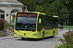 SZ 419 TX, Mercedes Benz Citaro, der Zillertalbahn gesehen in den Straßen von Mayrhofen. 08.2024