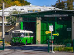 Graz. Wagen 65 des Oldtimerverleih Zottler steht hier am 08.09.2024 vor dem Grazer Tramway Museum.