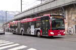 Mercedes-Benz Citaro 2. Generation der Innsbrucker Verkehrsbetriebe (Bus 438) als Messeshuttle in Innsbruck, Ing.-Etzel-Straße. Aufgenommen 15.3.2024.