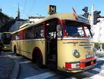 Obus-123, ÜH IIIs (UERDINGER-HENSCHEL); Bj.1957, 1973 ausgemustert;  anlässlich einer Sonderfahrt in der Stadt Salzburg unterwegs; 240921