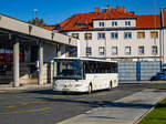 Maribor. Der Schnellbus von Maribor nach Ljubljana verlässt hier am 07.10.2024 seinen Startpunkt am Busbahnhof Maribor.