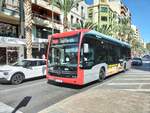 Mercedes-Benz e Citaro, Wagen 1008, Vectalia Mia, als Linie 2 in der Avenida Alfonso el Sabio in Alicante am 01.10.2024