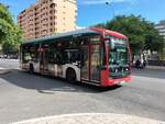 Mercedes-Benz eCitaro, Wagen 1007, Vectalia Mia, als Linie 2 in der Avenida Catedratico Soler in Alicante am 01.10.2024