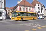 Kravtex Credo von Volánbusz (LTL-922) als Stadtbus Sopron Linie 1 in Anfahrt auf die Haltestelle Várkerület, Ötös utca in Sopron. aufgenommen 20.3.2024.