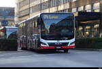 asm Seeland - MAN Lion`s City Hybrid  Nr.66  BE 872366 unterwegs auf der Linie 74 in der Stadt Biel am 06.02.2024