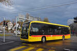 Mercedes eCitaro 1021 der BLT, auf der Linie 47, fährt am 06.01.2025 zur Haltestelle St. Jakob. Aufnahme Basel.