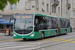 Mercedes Citaro 7039, auf der Tramersatz Linie 14, wendet am 16.09.2024 beim Wettsteinplatz. Aufnahme Basel.