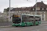 Mercedes Citaro 7048, auf der Linie 48, fährt am 24.01.2024 zur Endstation am Bahnhof SBB.