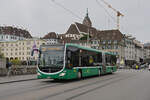 Mercedes Citaro 7030, auf der Linie 38, überquert am 26.08.2024 die Mittlere Rheinbrücke. Aufnahme Basel.