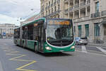 Mercedes Citaro 7052, auf der Linie 50, fährt am 18.12.2024 zur Endstation am Bahnhof SBB. Aufnahme Basel.