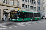 Mercedes Citaro 7051, auf der Linie 50, fährt am 18.12.2024 durch die Centralbahnstrasse Richtung Haltestelle Brausebad. Aufnahme Basel.