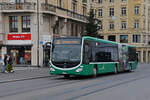 Mercedes Citaro 7005, auf der Linie 34, verlässt am 18.11.2024 die Haltestelle Rheingasse.