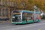 Mercedes eCitaro 7117, auf der Linie 30, fährt am 18.11.2024 als Dienstfahrt zur Endstation am badischen Bahnhof.