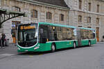 Mercedes Citaro 7055, auf der Linie 50, wartet am 18.12.2024 an der Endstation am Bahnhof SBB.