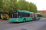 MAN Bus 774, auf der Linie 34, bedient am 18.10.2008 die Haltestelle Rauracher. Heute heisst die Haltestelle Bahnhof Niederholz. Aufnahme Rienen. 