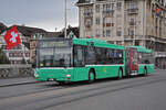 MAN Bus 777, auf der Linie 34, überquert am 13.08.2011 die Mittlere Rheinbrücke. Aufnahme Basel.