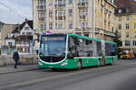 Mercedes Citaro 7030, auf der Linie 34, überquert am 26.11.2024 die Mittlere Rheinbrücke. Aufnahme Basel.