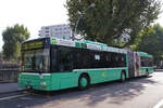 MAN Bus 759, auf der Linie 36, wartet am 28.09.2008 an der Endstation in Kleinhüningen. Aufnahme Basel.