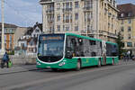 Mercedes Citaro 7038, auf der Linie 38, überquert am 26.11.2024 die Mittlere Rheinbrücke. Aufnahme Basel.