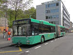 MAN Bus 774, auf der Linie 31, wartet am 21.08.2009 an der Endstation am Claraplatz. Aufnahme Basel.